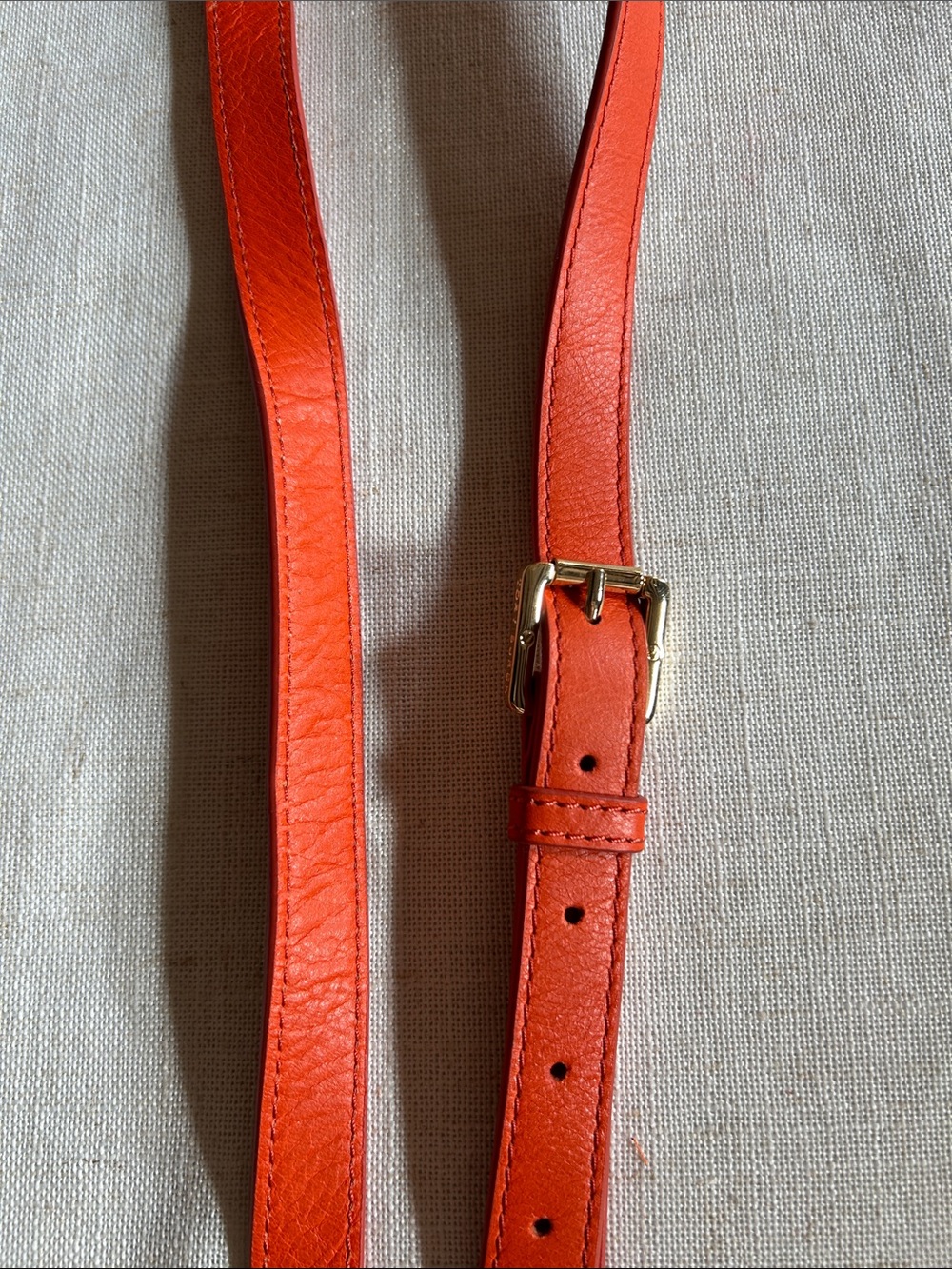 Tory Burch Coral Orange Woven Fringe Shoulder Bag with Gold Chain - Picture 9 of 10